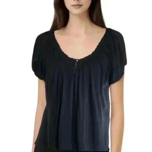 Rachel Pally Tee Shirt Vintage Black Modal Cotton Blend Round Neck Women's  Med